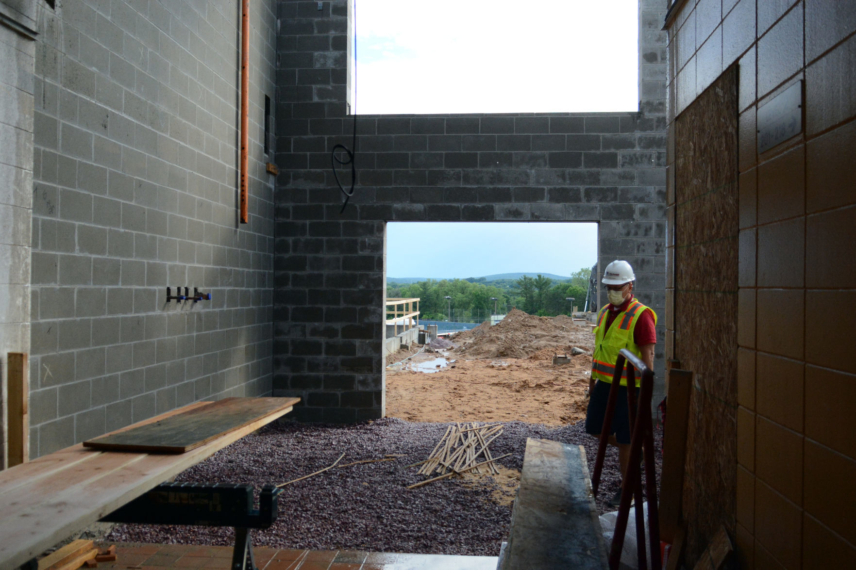 Baraboo middle school construction tour, June 23, 2020